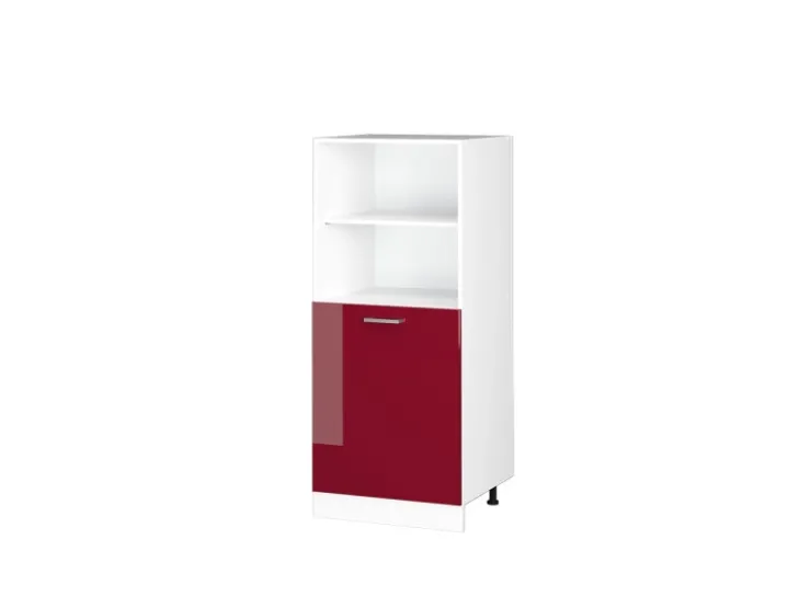 Einbauküchen<Vicco Herdumbauschrank R-Line Herdschrank Bordeaux Hochglanz/Weiß 60 cm Bordeaux-Glanz