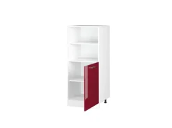 Einbauküchen<Vicco Herdumbauschrank R-Line Herdschrank Bordeaux Hochglanz/Weiß 60 cm Bordeaux-Glanz