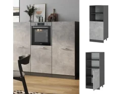 Herde<Vicco Herdumbauschrank R-Line Herdschrank 60 cm Beton