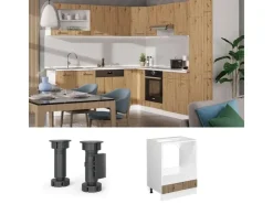 Best Vicco Herdumbauschrank R-Line Artisan-Eiche/Weiß 60 cm ohne Arbeitsplatte Artisan Eiche