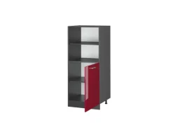 Clearance Vicco Herdumbauschrank R-Line Herdschrank Bordeaux Hochglanz/Anthrazit 60 cm Pantryküchen|Herde