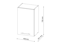 Sale Vicco Hängeschrank Fame-Line Hochglanz/Goldkraft Eiche 45 cm Pfannen|Küchenschränke