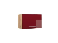Clearance Vicco Hängeschrank Fame-Line Bordeaux Hochglanz/Goldkraft Eiche 60 cm Flach Bordeaux-Glanz