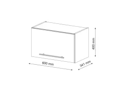 Clearance Vicco Hängeschrank Fame-Line Bordeaux Hochglanz/Goldkraft Eiche 60 cm Flach Bordeaux-Glanz