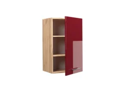 New Vicco Hängeschrank Fame-Line Bordeaux Hochglanz/Goldkraft Eiche 45 cm Pfannen