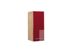 Küchenschränke|Einbauküchen<Vicco Hängeschrank Fame-Line Bordeaux Hochglanz/Goldkraft Eiche 30 cm Bordeaux-Glanz