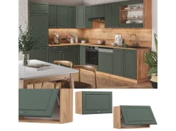 Hot Vicco Hängeschrank Fame-Line Grün-Gold Landhaus/Goldkraft Eiche 60 cm Flach Dunkelgrün