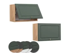 Hot Vicco Hängeschrank Fame-Line Grün-Gold Landhaus/Goldkraft Eiche 60 cm Flach Dunkelgrün