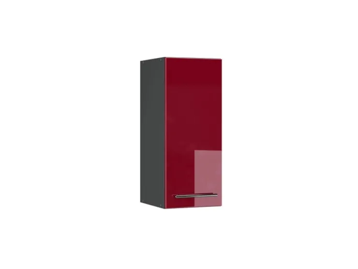 Herde|Kühlschränke<Vicco Hängeschrank Fame-Line Hängender Küchenschrank Bordeaux Hochglanz/Anthrazit 30 cm Bordeaux-Glanz