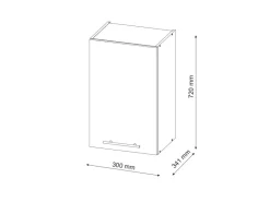 Herde|Kühlschränke<Vicco Hängeschrank Fame-Line Hängender Küchenschrank Bordeaux Hochglanz/Anthrazit 30 cm Bordeaux-Glanz