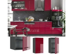 Sale Vicco Hängeschrank Fame-Line Hängender Küchenschrank Bordeaux Hochglanz/Weiß 45 cm Küchenschränke