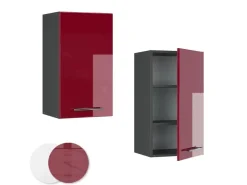 Sale Vicco Hängeschrank Fame-Line Hängender Küchenschrank Bordeaux Hochglanz/Weiß 45 cm Küchenschränke
