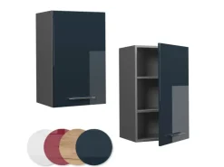 Vicco Hängeschrank Fame-Line Hängender Küchenschrank Hochglanz/Anthrazit 45 cm Dunkelblau