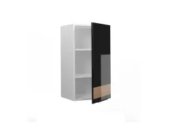 Küchenschränke<Vicco Hängeschrank Fame-Line Hängender Küchenschrank Schwarz-Eiche Hochglanz/Weiß 40 cm Eiche Dunkel