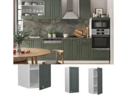 Hot Vicco Hängeschrank Fame-Line Hängender Küchenschrank Grün-Gold Landhaus/Weiß 30 cm Dunkelgrün