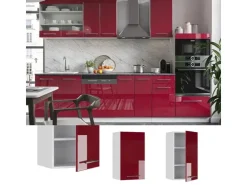 Küchenschränke<Vicco Hängeschrank Fame-Line Hängender Küchenschrank Bordeaux Hochglanz/Weiß 40 cm Bordeaux-Glanz