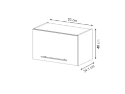 Clearance Vicco Hängeschrank Fame-Line Hängender Küchenschrank Hochglanz/Weiß 60 cm Flach Küchenschränke