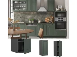 Best Vicco Hängeschrank Fame-Line Hängender Küchenschrank Grün-Gold Landhaus/Anthrazit 30 cm Küchenschränke