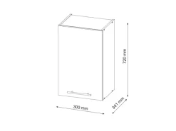 Best Vicco Hängeschrank Fame-Line Hängender Küchenschrank Grün-Gold Landhaus/Anthrazit 30 cm Küchenschränke