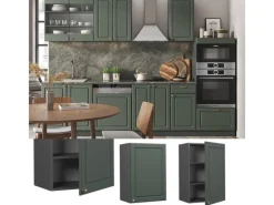 Clearance Vicco Hängeschrank Fame-Line Hängender Küchenschrank Grün-Gold Landhaus/Anthrazit 50 cm Küchenschränke