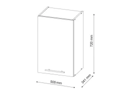 Clearance Vicco Hängeschrank Fame-Line Hängender Küchenschrank Grün-Gold Landhaus/Anthrazit 50 cm Küchenschränke
