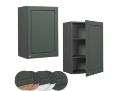 Clearance Vicco Hängeschrank Fame-Line Hängender Küchenschrank Grün-Gold Landhaus/Anthrazit 50 cm Küchenschränke