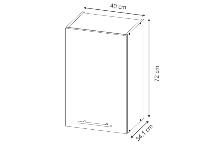Best Vicco Hängeschrank Fame-Line Hängender Küchenschrank Hochglanz/Anthrazit 40 cm Dunkelblau