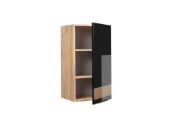Hot Vicco Hängeschrank Fame-Line Schwarz-Eiche Hochglanz/Goldkraft Eiche 40 cm Eiche Dunkel