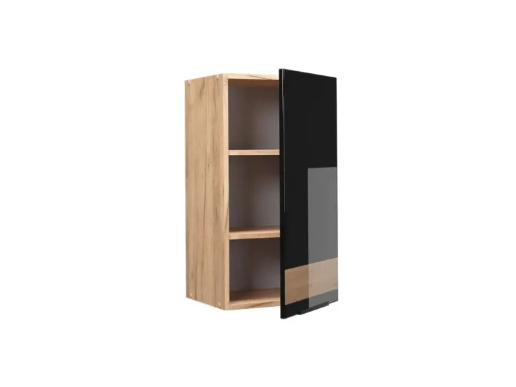 Hot Vicco Hängeschrank Fame-Line Schwarz-Eiche Hochglanz/Goldkraft Eiche 40 cm Eiche Dunkel