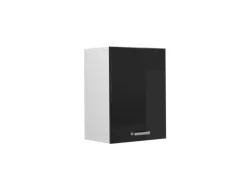 Best Vicco Hängeschrank R-Line Hängender Küchenschrank Schwarz Hochglanz/Weiß 45 cm Kühlschränke