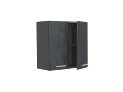 Sale Vicco Hängeschrank R-Line Hängender Küchenschrank Schwarz Beton/Anthrazit 60 cm Herde|Kochfelder