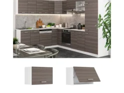 Online Vicco Hängeschrank R-Line Hängender Küchenschrank Grau/Weiß 60 cm Flach Küchenschränke