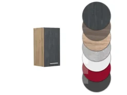 Clearance Vicco Hängeschrank R-Line Hängender Küchenschrank Schwarz Beton/Goldkraft Eiche 30 cm Pfannen