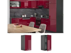 Best Vicco Hängeschrank R-Line Hängender Küchenschrank Bordeaux Hochglanz/Weiß 30 cm Bordeaux-Glanz