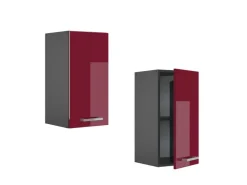 Best Vicco Hängeschrank R-Line Hängender Küchenschrank Bordeaux Hochglanz/Weiß 30 cm Bordeaux-Glanz