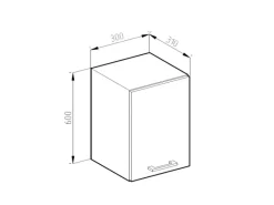 Hot Vicco Hängeschrank R-Line Hängender Küchenschrank Hochglanz/Anthrazit 30 cm Pfannen