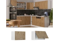 Vicco Hängeschrank R-Line Hängender Küchenschrank Artisan-Eiche/Weiß 60 cm Flach Küchenschränke