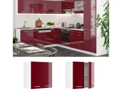 Küchenschränke<Vicco Hängeschrank R-Line Hängender Küchenschrank Bordeaux Hochglanz/Weiß 60 cm Bordeaux-Glanz