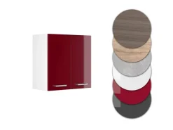 Küchenschränke<Vicco Hängeschrank R-Line Hängender Küchenschrank Bordeaux Hochglanz/Weiß 60 cm Bordeaux-Glanz