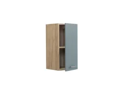 Discount Vicco Hängeschrank R-Line Hängender Küchenschrank Blau-Grau/Goldkraft Eiche 30 cm Küchenschränke