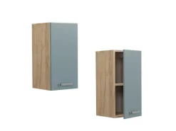 Discount Vicco Hängeschrank R-Line Hängender Küchenschrank Blau-Grau/Goldkraft Eiche 30 cm Küchenschränke