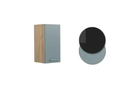 Discount Vicco Hängeschrank R-Line Hängender Küchenschrank Blau-Grau/Goldkraft Eiche 30 cm Küchenschränke