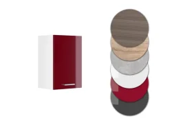 Küchenschränke<Vicco Hängeschrank R-Line Hängender Küchenschrank Bordeaux Hochglanz/Weiß 40 cm Bordeaux-Glanz