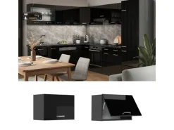 Online Vicco Hängeschrank R-Line Hängender Küchenschrank Schwarz Hochglanz/Anthrazit 60 cm Flach Küchenschränke