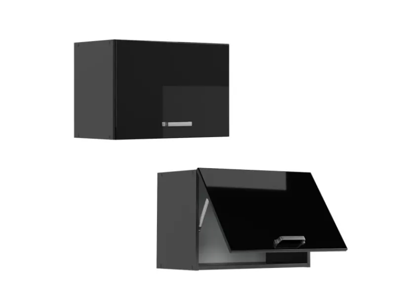 Online Vicco Hängeschrank R-Line Hängender Küchenschrank Schwarz Hochglanz/Anthrazit 60 cm Flach Küchenschränke