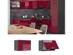 Küchenschränke<Vicco Hängeschrank R-Line Hängender Küchenschrank Bordeaux Hochglanz/Anthrazit 60 cm Flach Bordeaux-Glanz