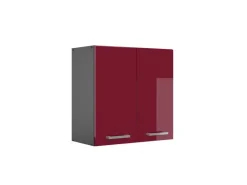 Küchenschränke|Einbauküchen<Vicco Hängeschrank R-Line Hängender Küchenschrank Bordeaux Hochglanz/Anthrazit 60 cm Bordeaux-Glanz
