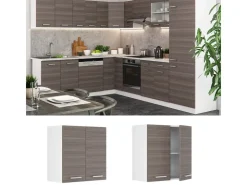 Sale Vicco Hängeschrank R-Line Hängender Küchenschrank Grau/Weiß 60 cm Edelgrau
