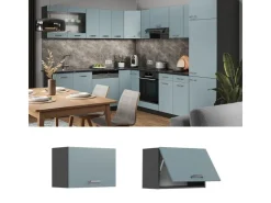Küchenschränke<Vicco Hängeschrank R-Line Hängender Küchenschrank Blau-Grau/Anthrazit 60 cm Flach Blaugrau