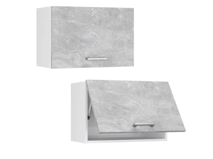 Küchenschränke<Vicco Hängeschrank R-Line Hängender Küchenschrank /Weiß 60 cm Flach Beton